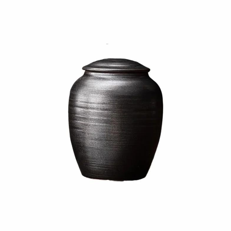 Pojemniki na herbatę sypką Ceramiczny pojemnik na herbatę Mini Awakening Przenośna, zamknięta, czarno-zielona próbka(D)