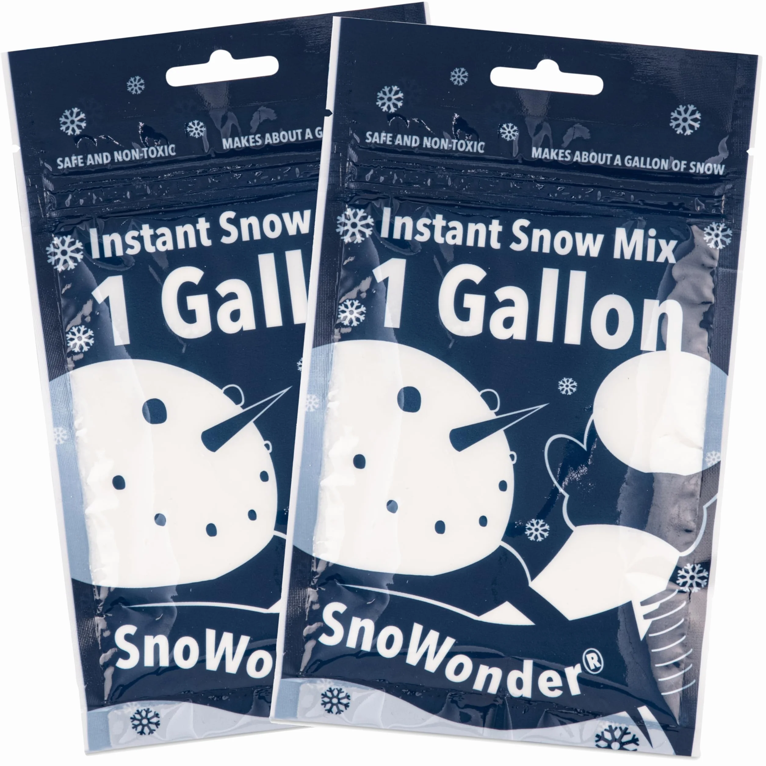 SNOWONDER Natychmiastowy sztuczny śnieg, mieszanka tworzy 2 galony