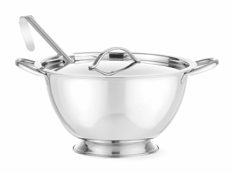 HENDI Waza na zupę 2,7 l | chochla w zestawie | ø270x(H)120 mm