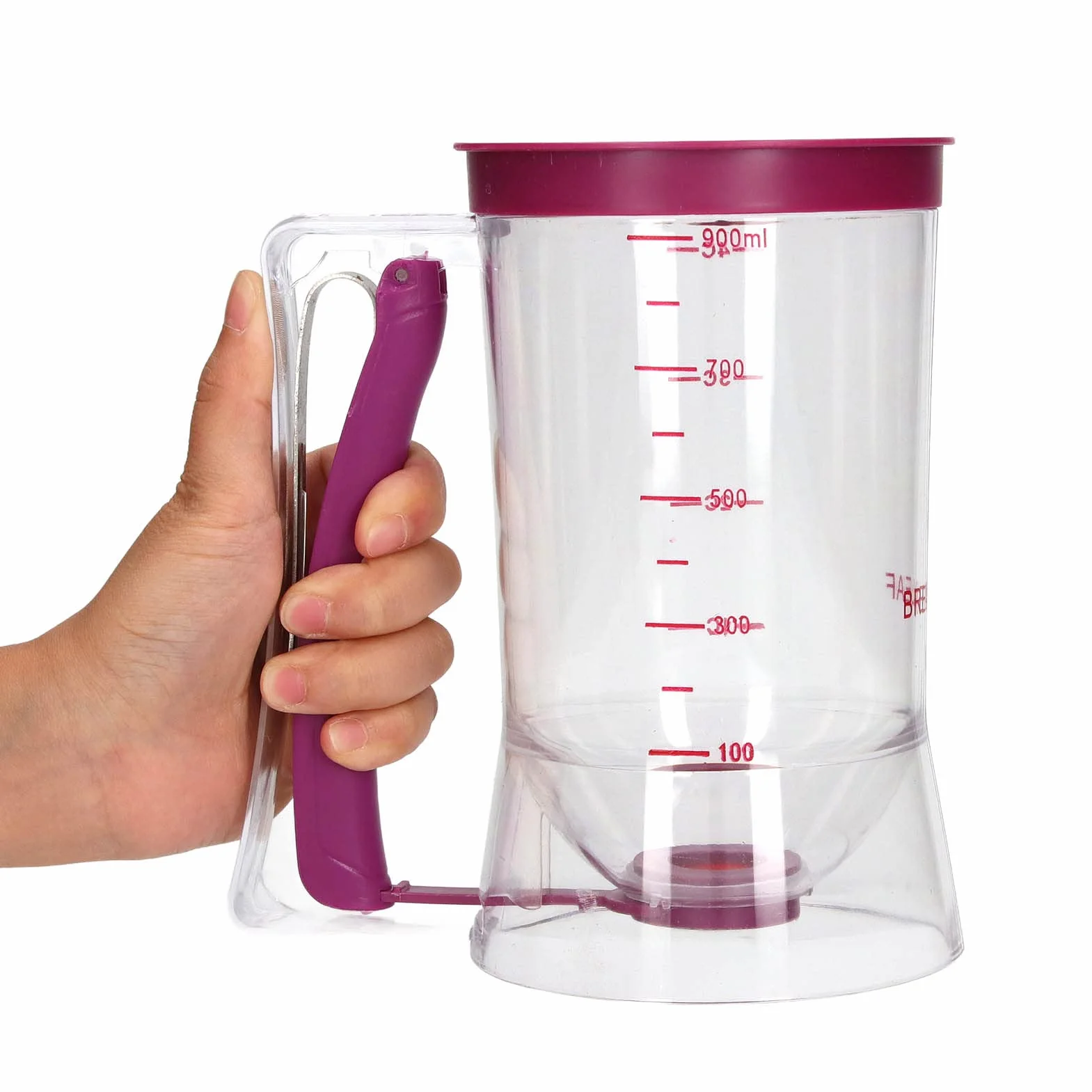 Cocoarm Dozownik ciasta ABS do babeczek i naleśników, 900 ml, porcjownik do ciasta z tworzywa sztucznego, 17 x 11 x 18,5 cm