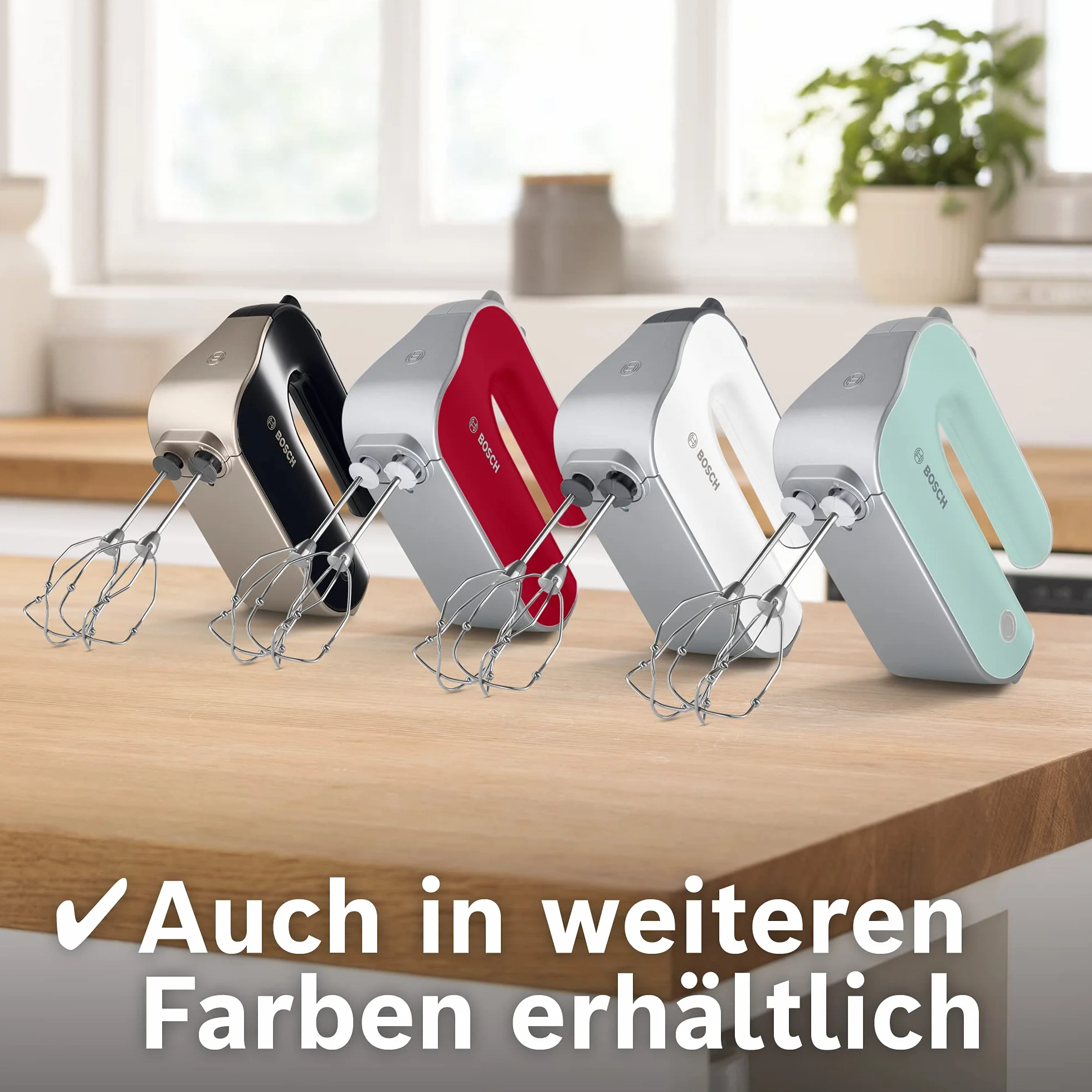 Bosch,Mikser Ręczny Styline Colour, 500 W, 5 prędkości + Turbo, FineCreamer, Haki do ciasta, Ergonomiczny uchwyt, MFQ4030K, różowy/srebrny