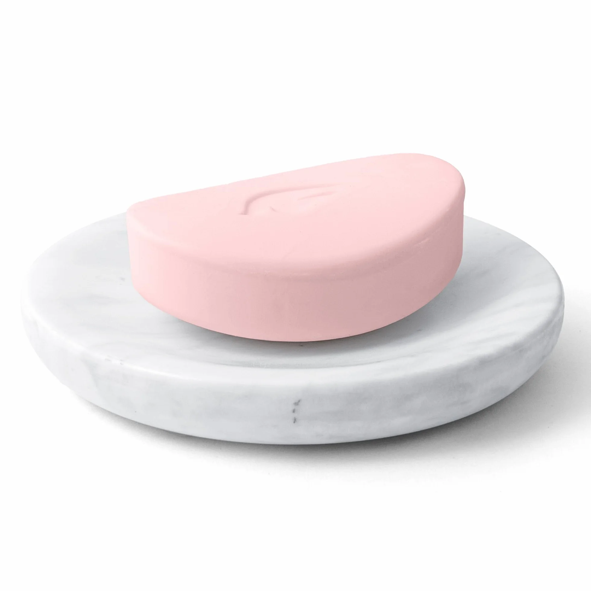 Mydelniczka z marmuru, owalna mydelniczka, odporna na zarysowania mydelniczka, nadaje się do kuchni, łazienki, prysznica, podstawki na mydło, umywalki, WhiteMarbleSoapDish(DL008) (okrągła)