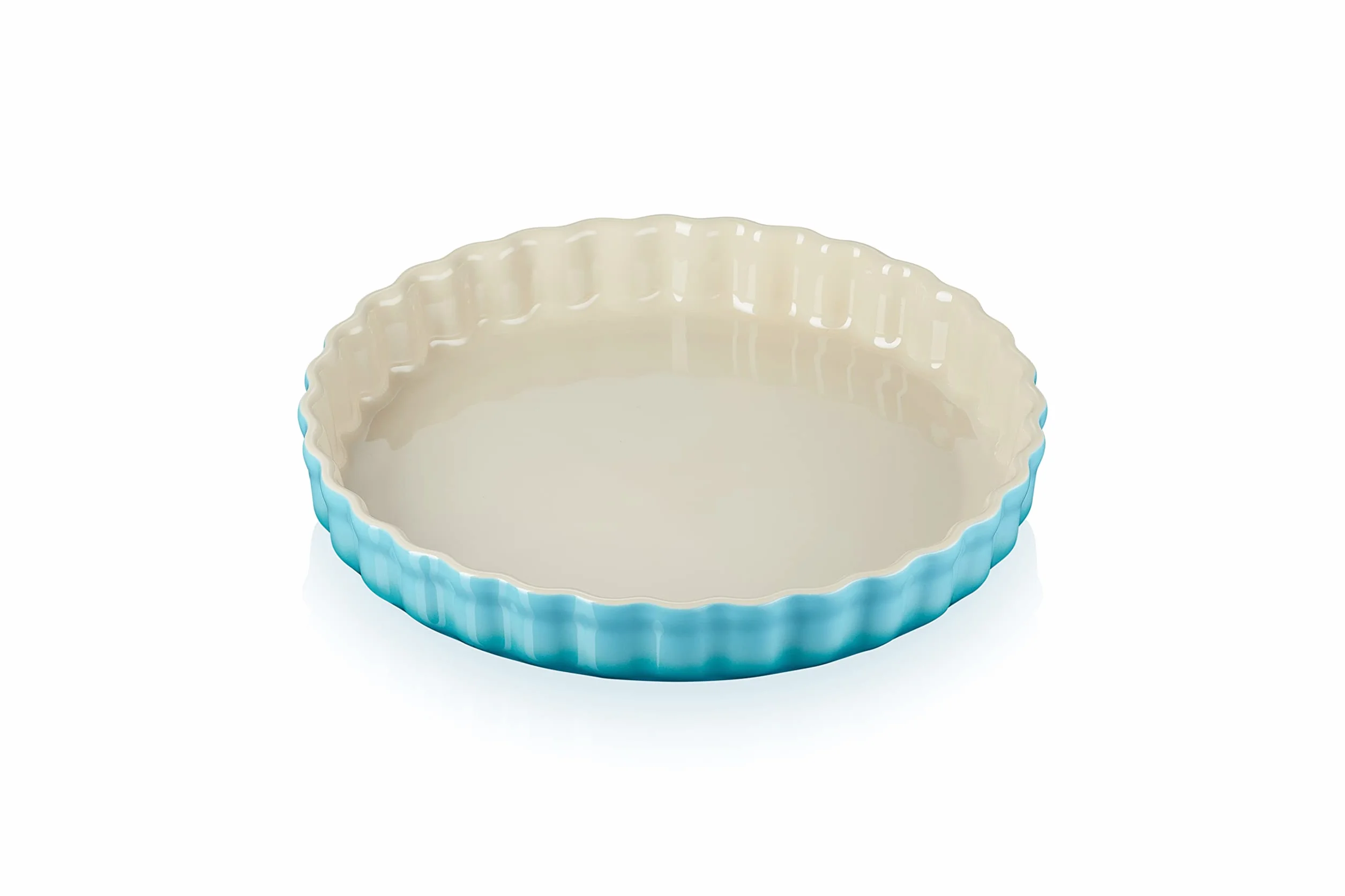Le Creuset Heritage karbowane naczynie z flaneli, kamionka, 28 cm, 1,82 kg, karaibski