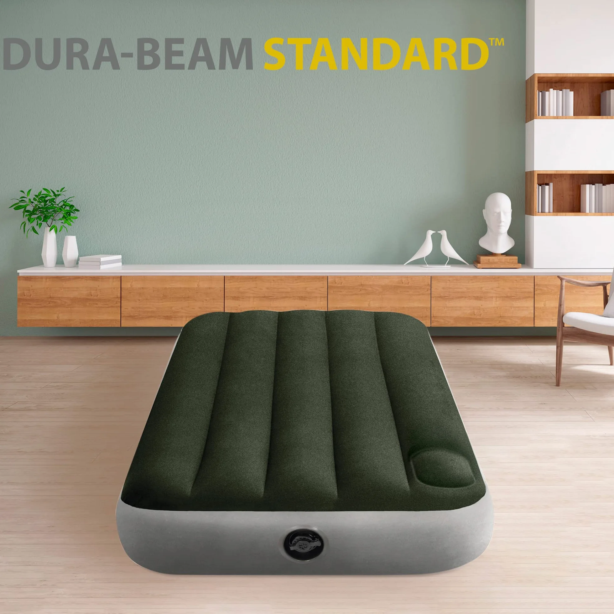 Intex Jr. Twin Dura-Beam Downy Materac Dmuchany 191 x 76 x 25 cm Szary Czarny