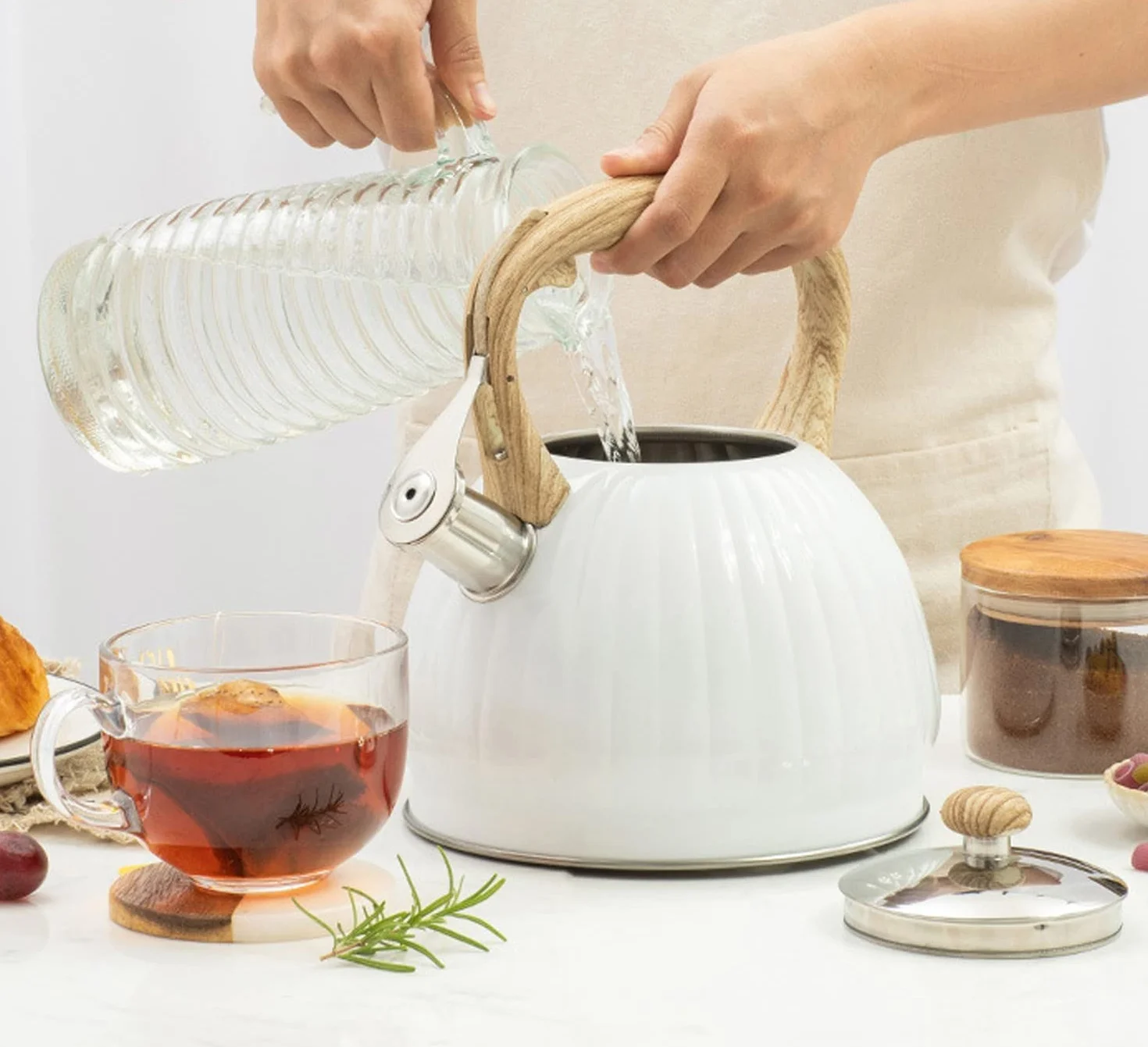 Czajnik z Gwizdkiem Czajnik Z Gwizdkiem 3,5 L Płyta Kuchenna Ze Stali Nierdzewnej Czajnik Z Gwizdkiem Czajnik Do Herbaty Czajniczek Kuchnia Do Kuchenki Gazowej Kuchenka Indukcyjna Gwizdanie Czajnik Cz