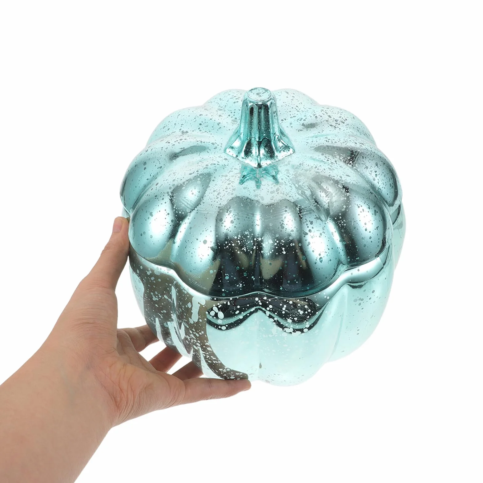 Szklany Słoik Do Przechowywania Słodyczy Kształcie Dyni z Pokrywką Dekoracyjny Pojemnik Cukierki Jesienne Przyjęcia Idealny Halloween i Święto Dziękczynienia Do Organizacji Kuchni