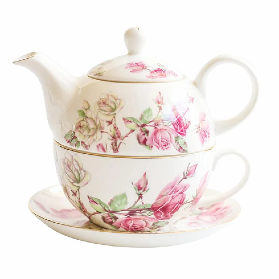 Czajniczek Zaparzacz Do Herbaty Czajniczek Ekspres Do Herbaty Bone Chiny Home High-End Angielski Popołudniowy Zestaw Herbaty Phnom Penh Ceramiczny Czajnik Czarny Herbata Filiżanka Spodek Daily Prezent
