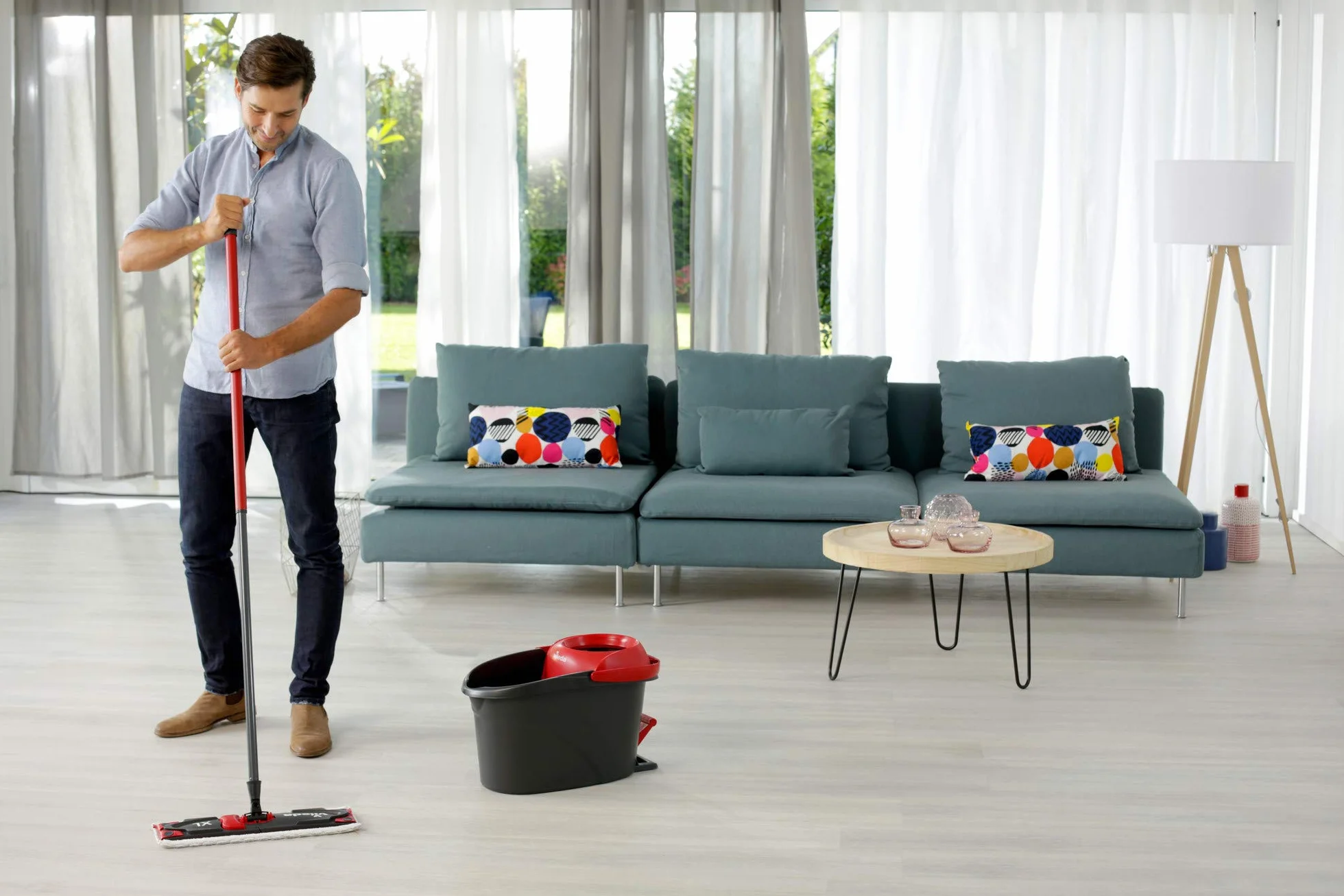 Vileda Ultramax Xl Turbo Box Zestaw Mop i Wiadro, Czarny/Czerwony, XL