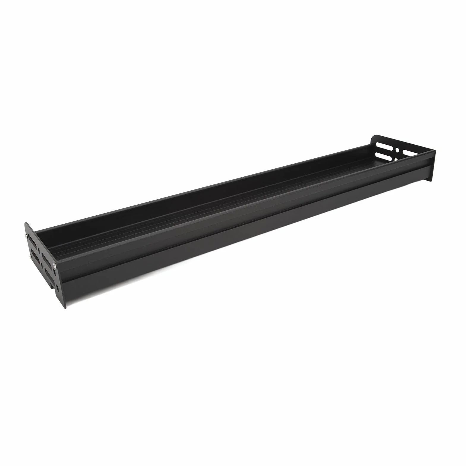 Naścienny stojak na przyprawy kuchenne, zdejmowany, oszczędzający miejsce, wiszący organizer do przypraw do kuchni, łazienki, aluminium 60 cm (Czarny)