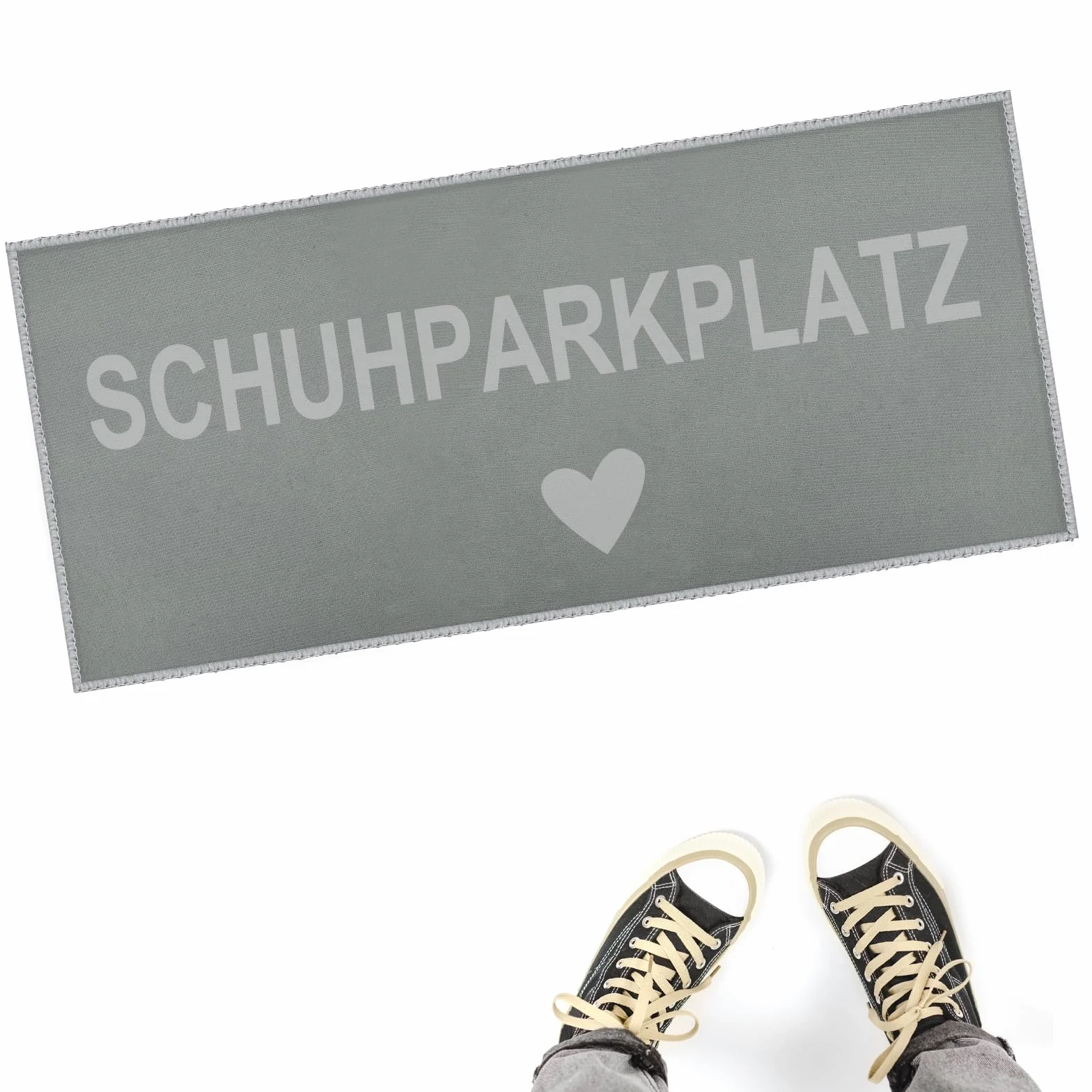Podkładka na buty 35 x 100 cm, mata ociekowa, do użytku wewnątrz i na zewnątrz, nadaje się do prania w pralce, antypoślizgowa mata zatrzymująca brud, wąska, szara