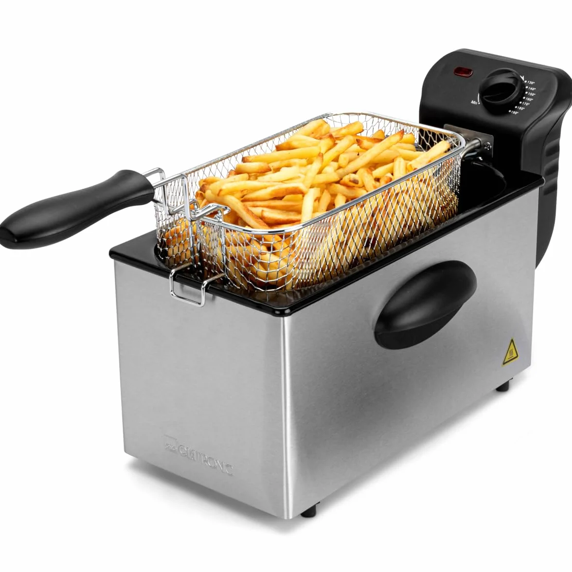 Clatronic 263684 friteuse Unique Autonome 2000 W Noir, Acier inoxydable