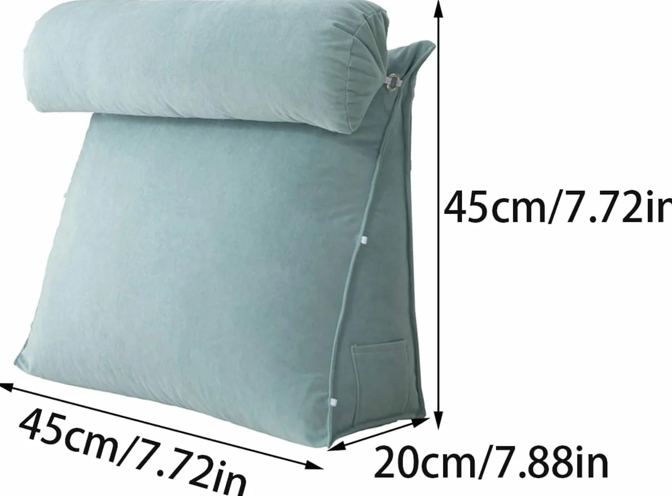 Trójkątna Poduszka Klinowa, Wygodna Lekka Poduszka Do Podparcia Pleców Z Dużą Talią, Ergonomiczna Poduszka Do Czytania, Oparcie Z, Oddychająca Poduszka Relaksac, Gardenia, 45x45x20cm