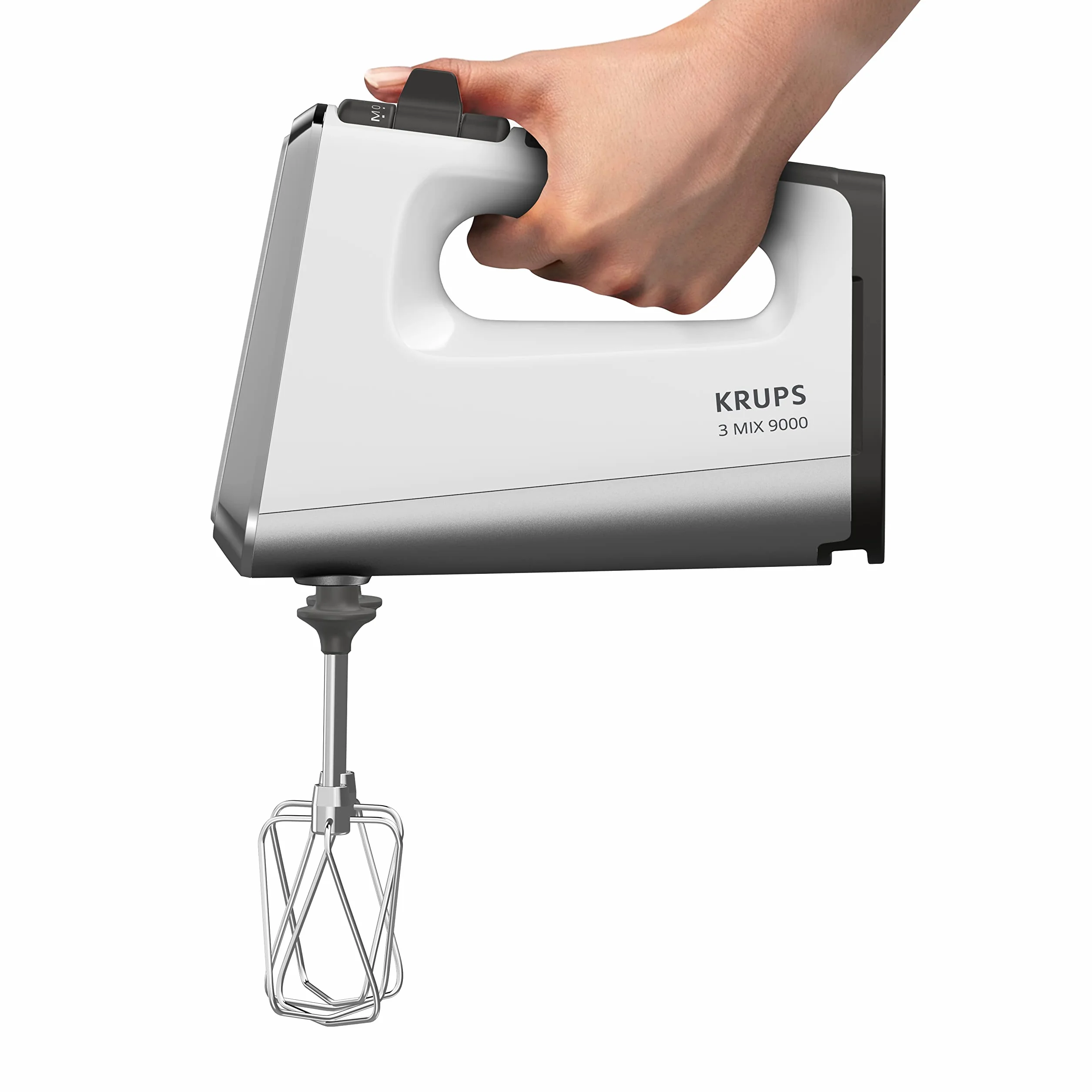 Krups GN9101 3 Mix 9000 mikser ręczny | 750 W | wydajny | regulator prędkości | tryb turbo | funkcja pulsu | ergonomiczny uchwyt | długi kabel | w zestawie trzepaczka i hak do ugniatania |