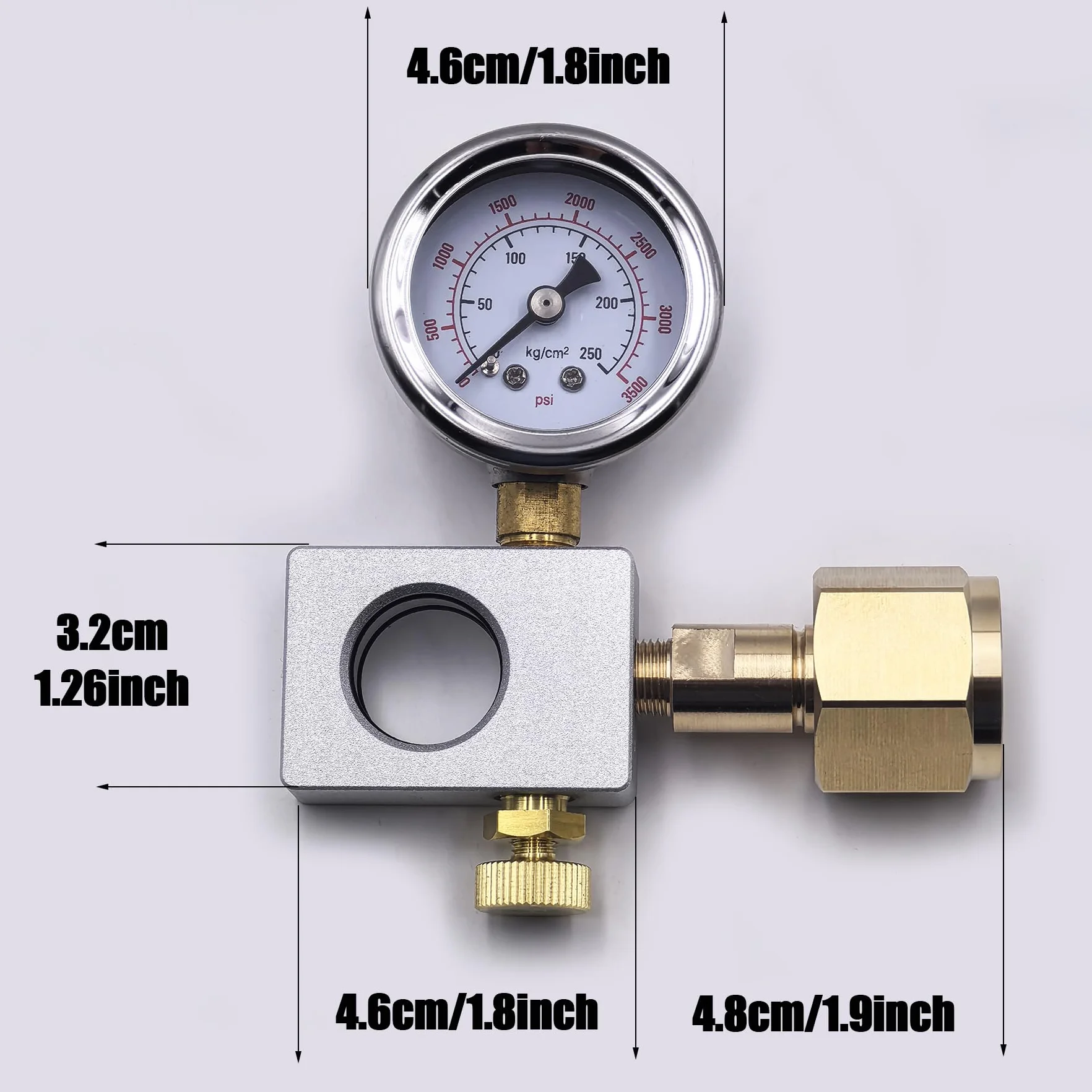 DRYHTEN Adapter do napełniania dwutlenku węgla z miernikiem dla Sodastream DUO Terra Art Gaia Różowy cylinder butelka Quick Connect