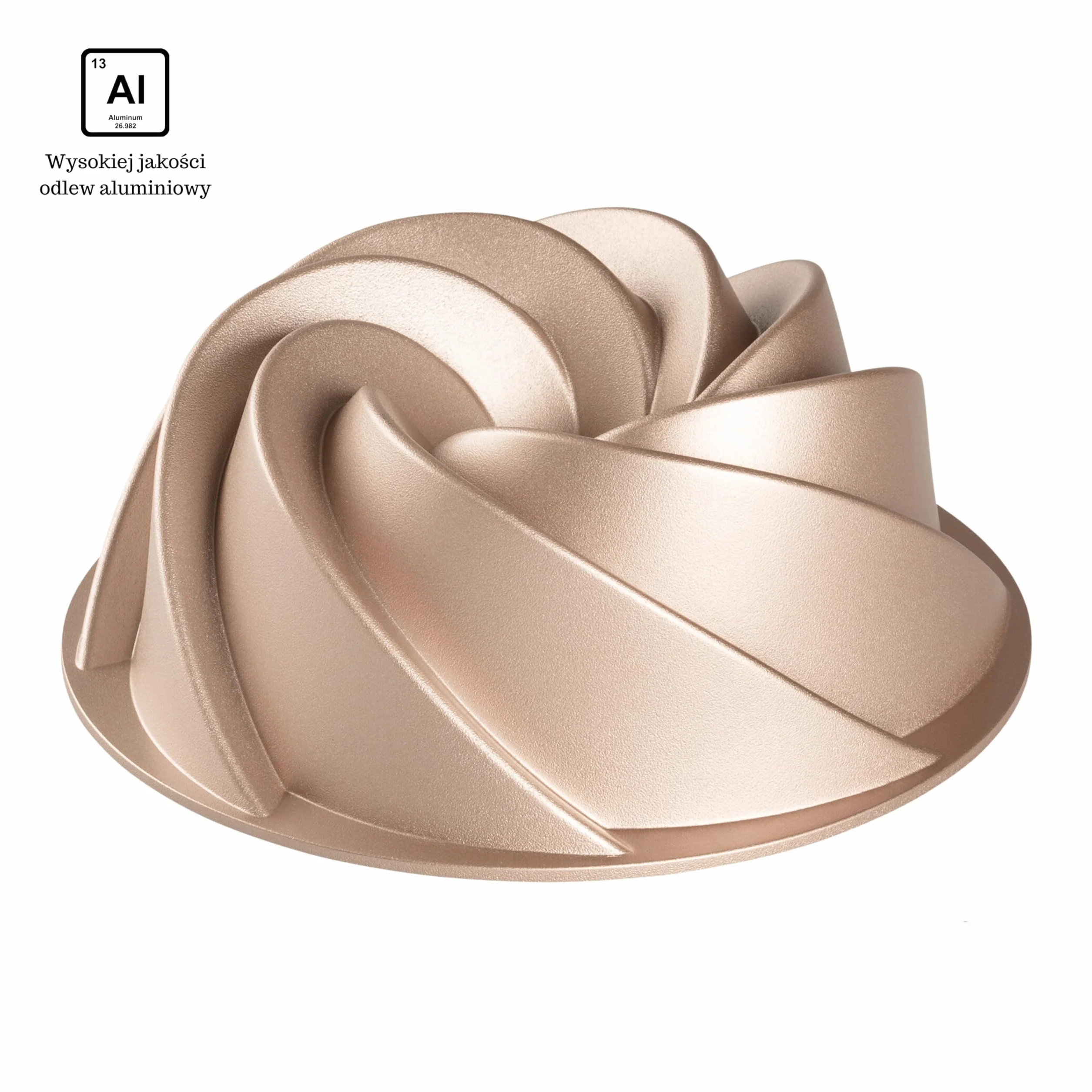 Erreke Forma na Ciasto, Równomierne Pieczenie, Podwójna Nieprzywierająca Powłoka, Bardzo Trwałe Odlewane Aluminium, Tortownica do Ciasta, Średnica 24 cm, Pojemność 1.8 litra, Spiral