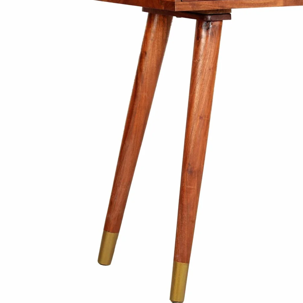 vidaXL Stolik typu konsola, 90 x 35 x 76 cm, lite drewno akacjowe