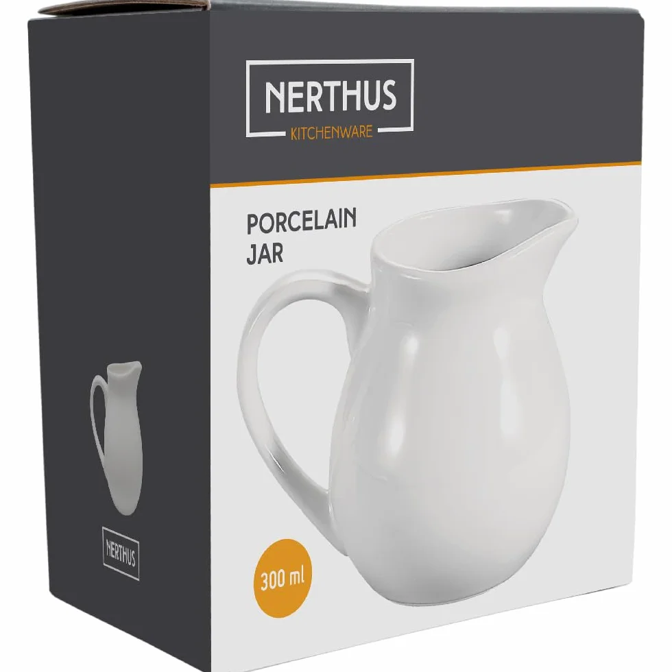 Nerthus FIH 1336 dzbanek na mleko porcelanowy 300 ml do serwowania kawy i śniadania