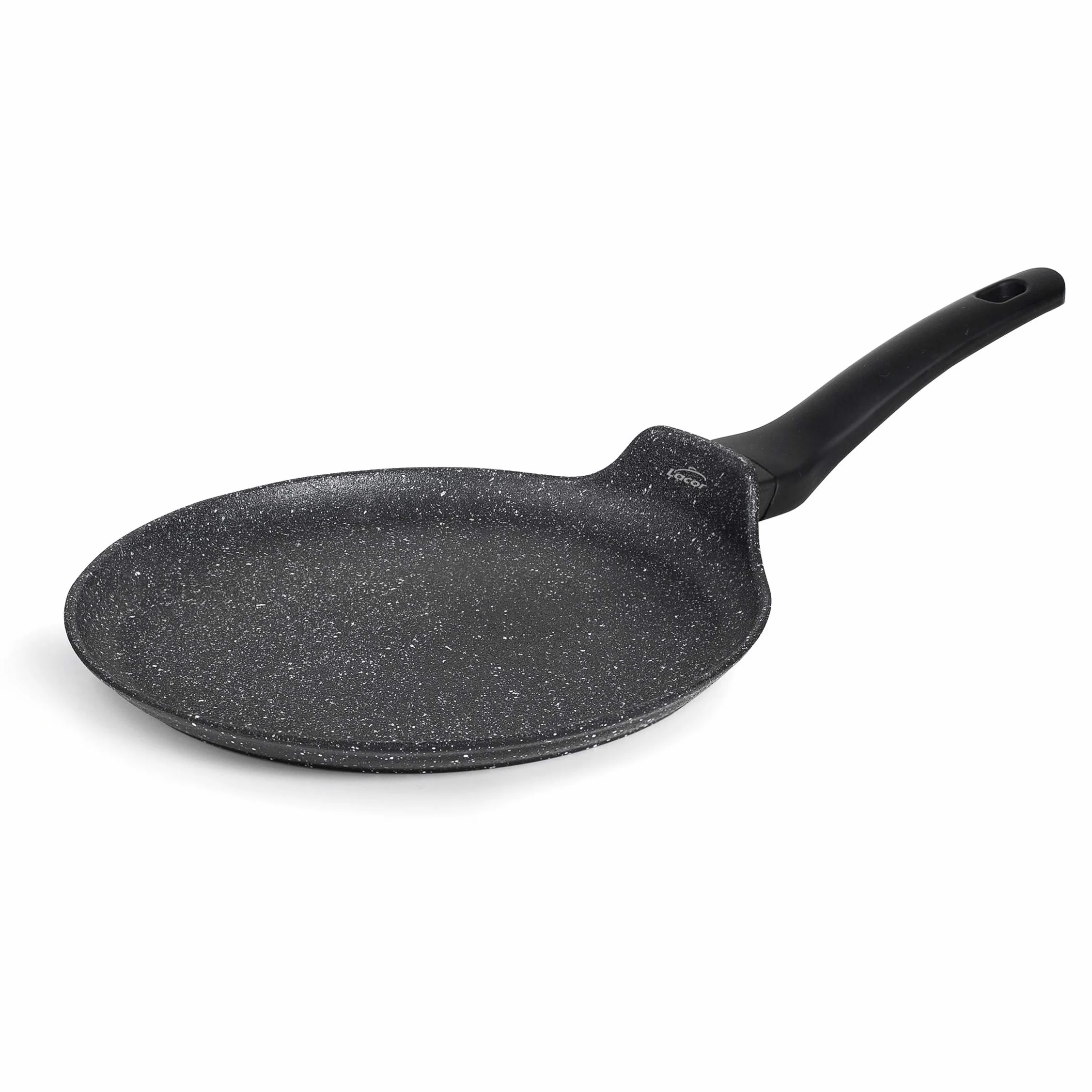 Lacor - 26844 - Naleśnik z Kutego Aluminium, Nieprzywierający, Nadaje Się do Wszystkich Rodzajów Kuchenek, W Tym Indukcyjnych, W Pełni Indukcyjnych, Średnica24 Cm