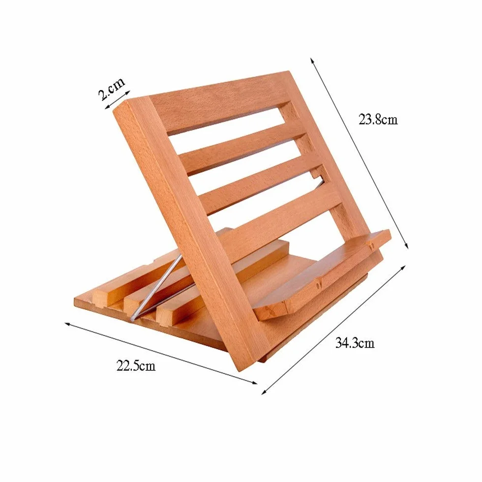 Stojak na książki Podpórka do czytania Przenośny stojak na książki Regulowany kąt Podstawka wentylacyjna Ergonomiczna podstawka pod komputer Funkcja regulacji kąta (kolor: naturalny, rozmiar: dowoln