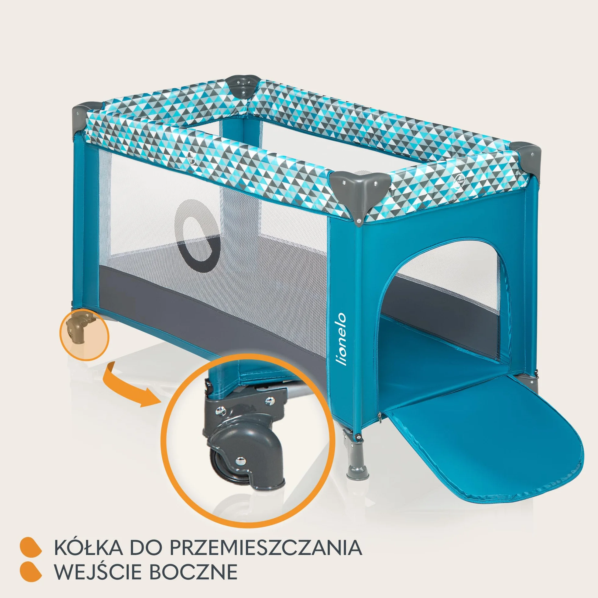 Lionelo LNL00023 Łóżeczko Turystyczne, Turkusowy