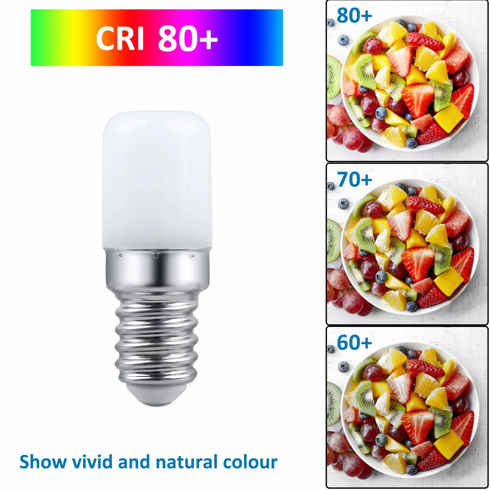 SCNNC Lampy LED T18 E14 do lodówki, 3 W, AC 230 V, 300 lm, zimna biel 6000 K, bez możliwości ściemniania, odpowiada żarówce 30 W, E14 LED do lodówki, lampy solnej, maszyny do szycia, światło nocne, 2