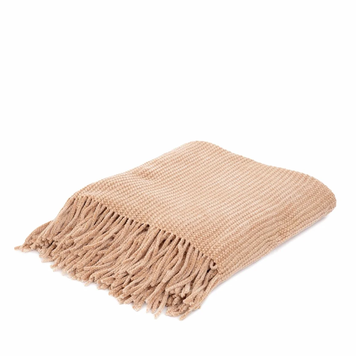 HOMLA Koc CHENILLE szenilowy beżowy 130x170 cm
