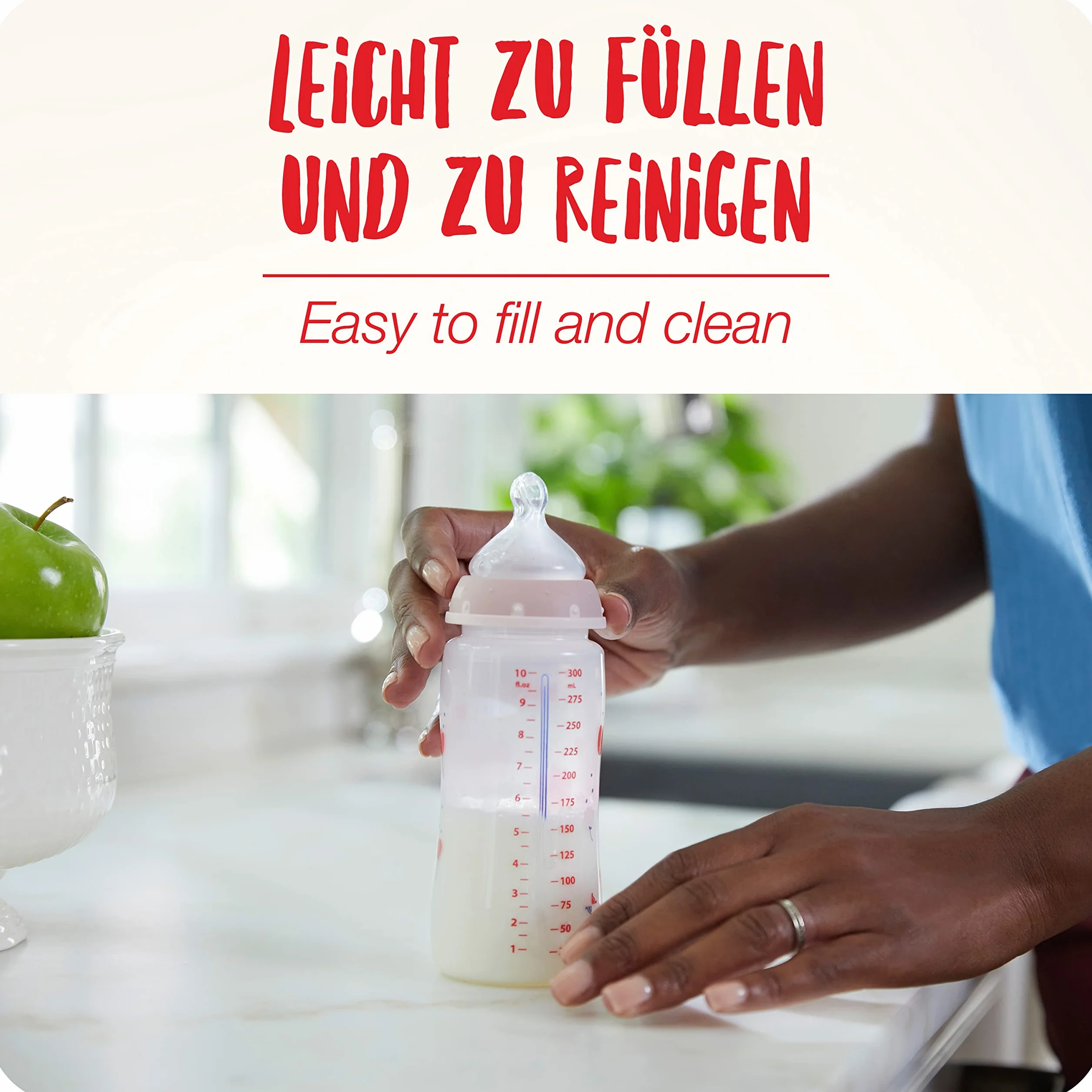 NUK First Choice + Butelka dla niemowląt | 0–6 miesięcy | Wskaźnik kontroli temperatury | Otwór antykolkowy Anti Colic | 300 ml | Produkt nie zawiera BPA | Smoczek silikonowy | krokodyl | 3 elem