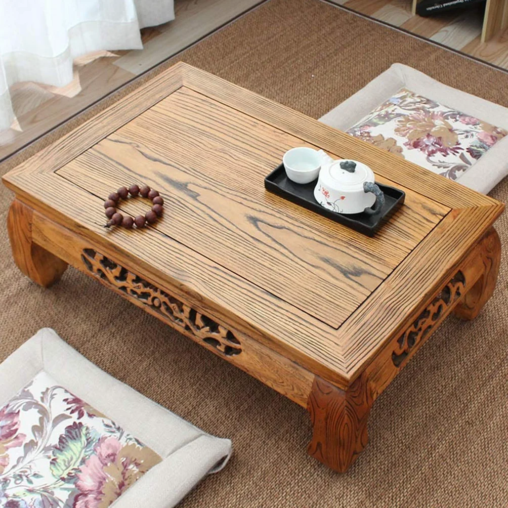 Lite drewno kawa salon niska herbata sypialnia śniadanie laptop (kolor: kolor drewna, rozmiar: 60x40x25cm)