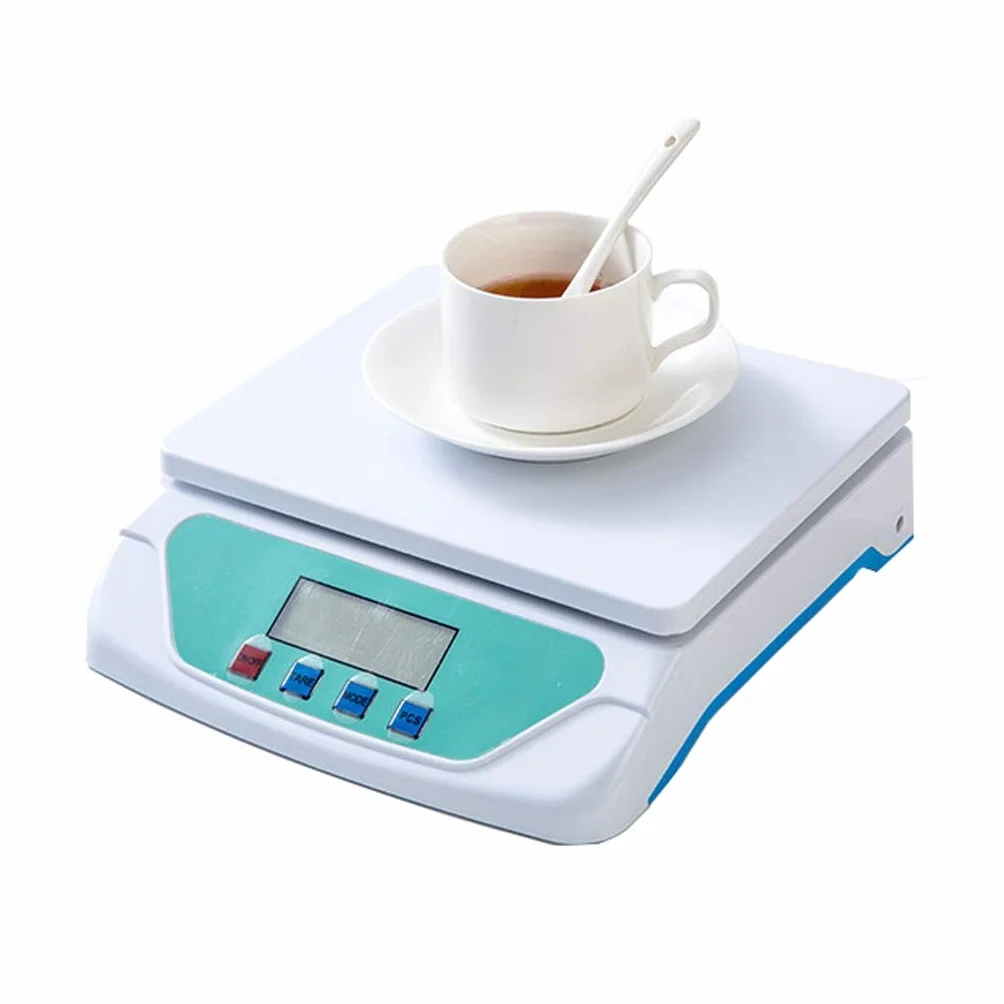 Cyfrowa waga kuchenna o wysokiej precyzji, 10 kg wysokiej jakości elektroniczna waga kuchenna ABS z zielonym podświetlanym wyświetlaczem LCD, wielofunkcyjna (10 kg * 0,5 g)