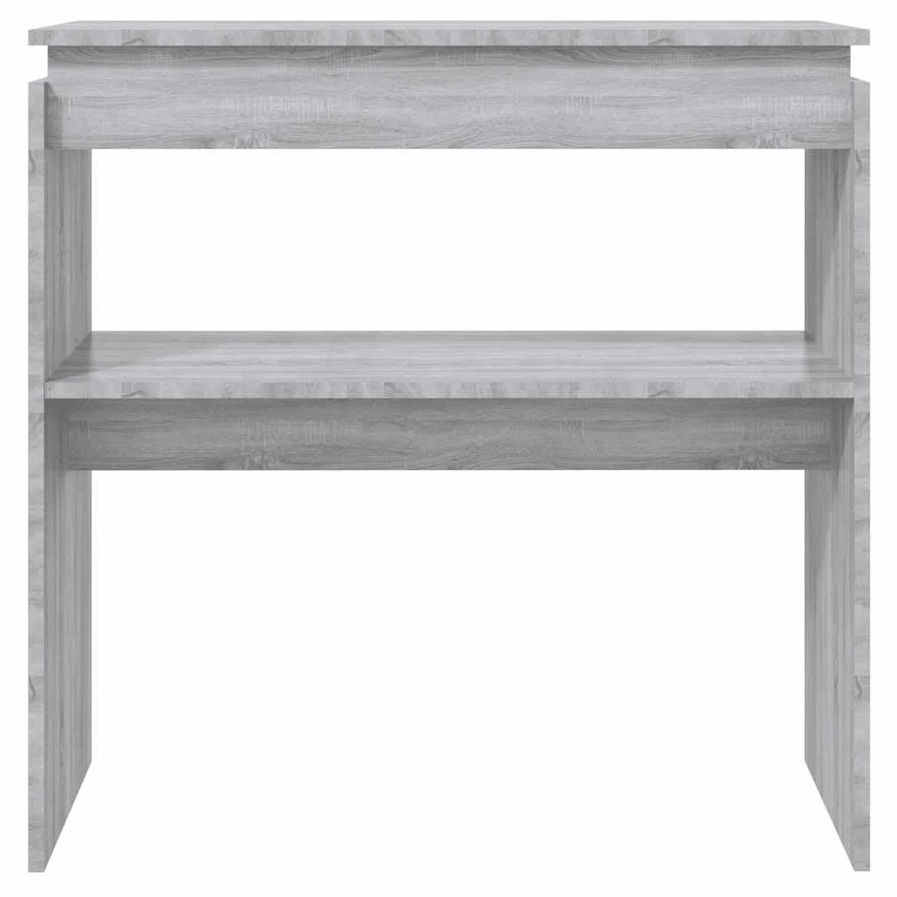 Sonoma stolik konsolowy, szary, 80 x 30 x 80 cm, z materiału drewnopochodnego, stolik pomocniczy do korytarza, biura, półka do dekoracji i porządku, z uchwytem ściennym zapobiegającym