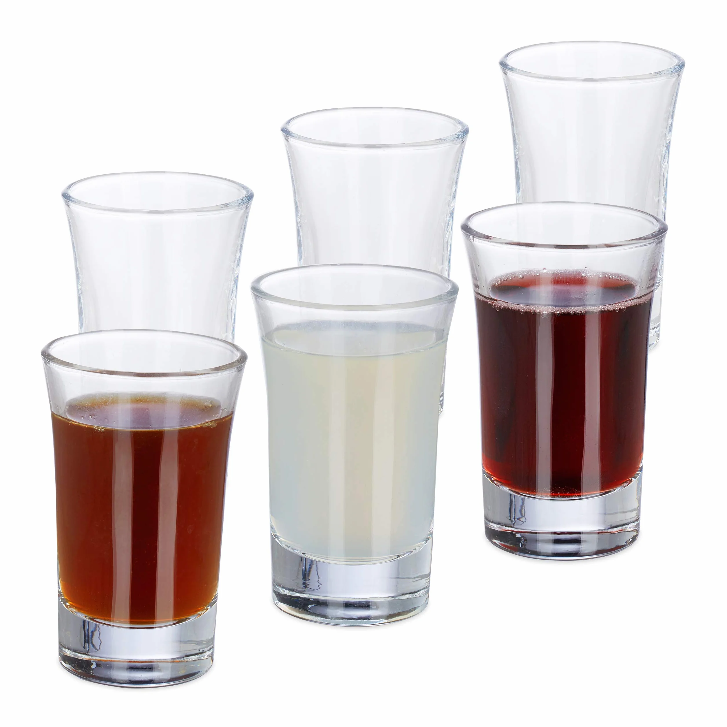 Relaxdays 96 x kieliszek do wódki, pinezki ze szkła, 4 cl, na likiery, kawę, karnawał, kieliszki do shotów, nadają się do mycia w zmywarce, przezroczyste