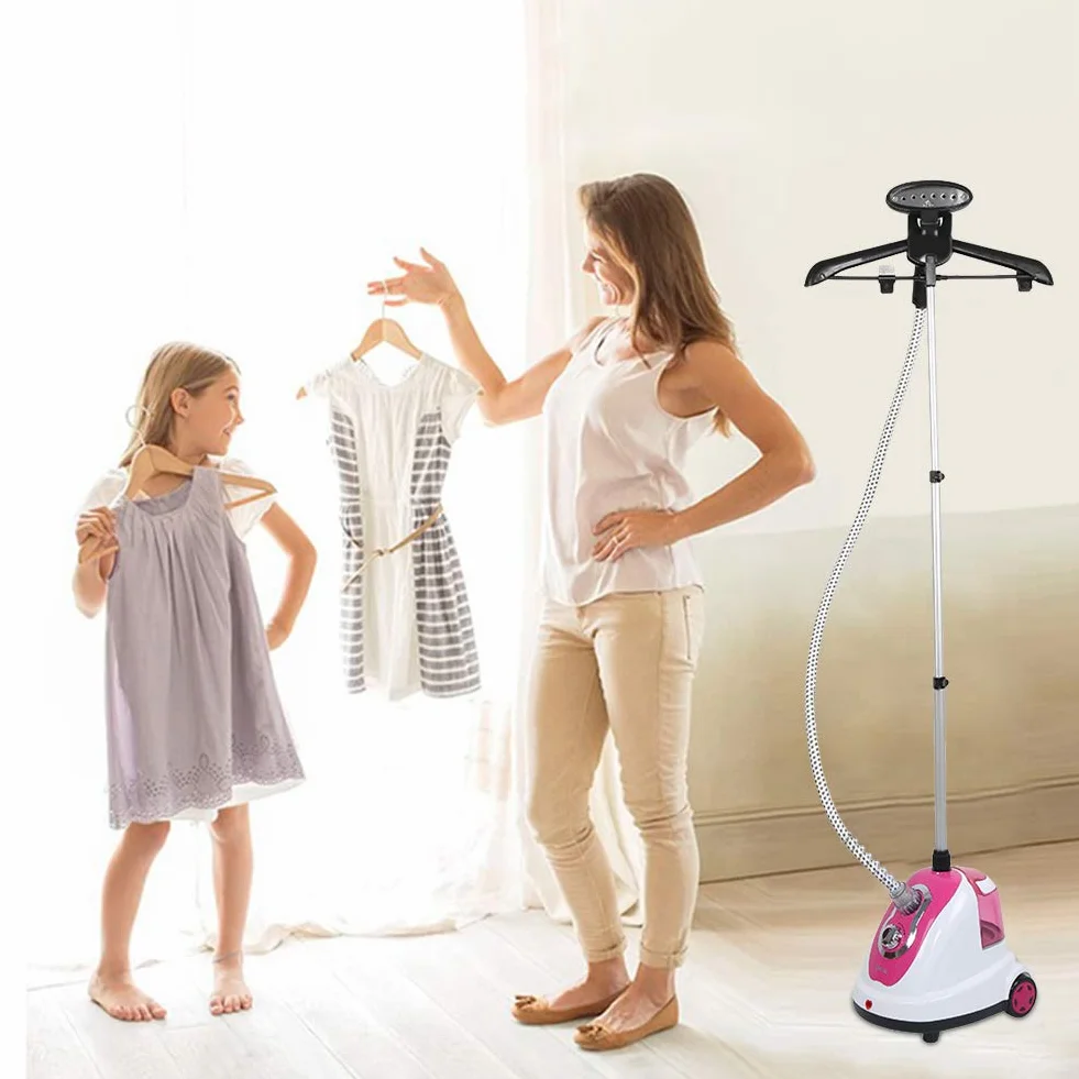 Garment Professional Steamer Pionowa maszyna do prasowania z płytą ze stali nierdzewnej, ciągły strumień pary, drążek teleskopowy, zbiornik 1,7 l, akcesoria w zestawie, 1700 W 30 g/min 230 V/50H