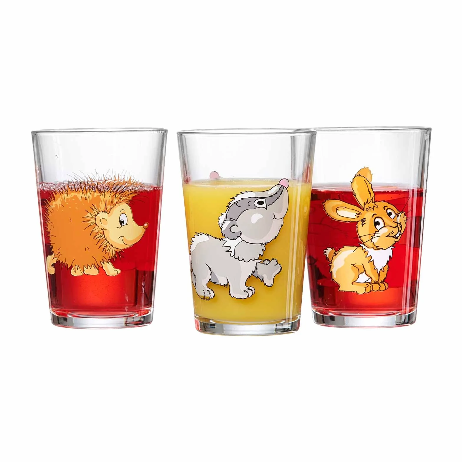 Ritzenhoff & Breker Kubek dziecięcy z motywem, zestaw 9 sztuk, 205 ml, szklanki dla dzieci, nadają się do mycia w zmywarce, potwora/zwierzęta z dżungli, zwierzęta leśne, kolorowe motywy zwierzęce