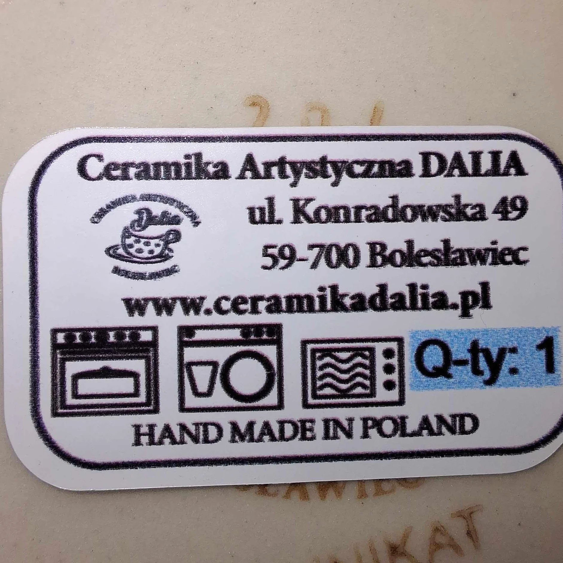 Ceramika artystyczna "Dalia" Bolesławiec Łyżka ceramiczna | 2