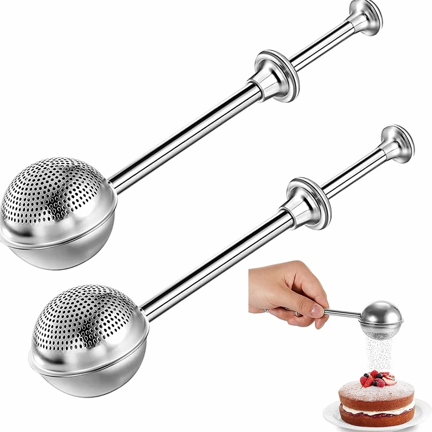 Solniczka do cukru pudru, shaker do pieczenia, stal nierdzewna, mąka cukrowa, przyprawy, cynamon, czekolada, shaker duster, sitko do herbaty, mini solniczka