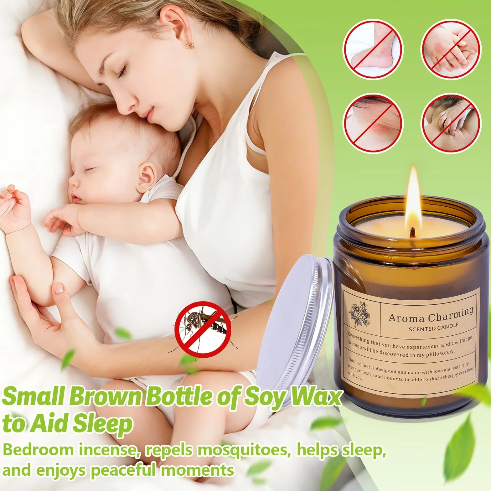 Świece z wosku sojowego z trawy cytrynowej, 200 g, 100% naturalne, do ogrodu, na kemping, balkon, piknik, taras, do dekoracji, 2 szt