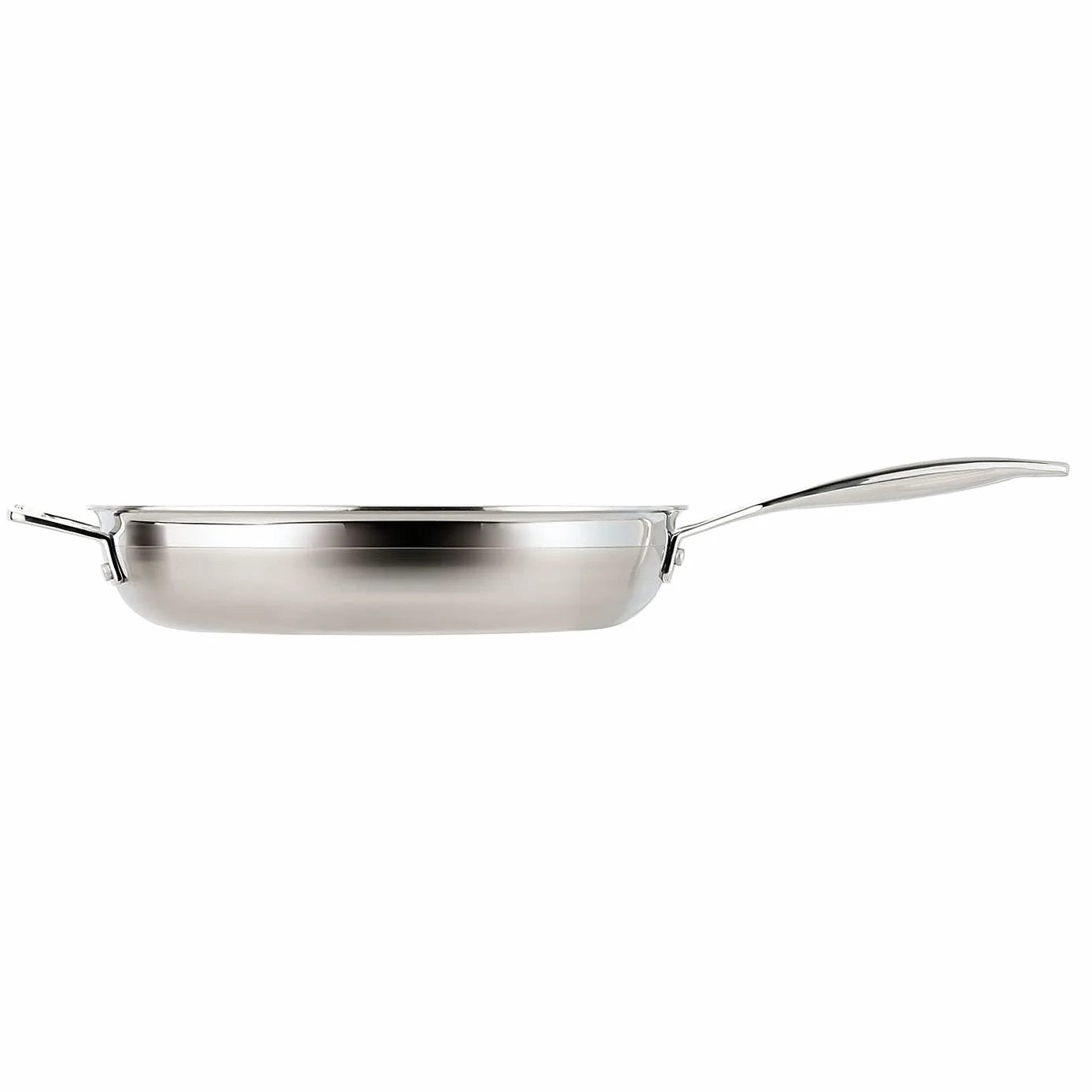 LE CREUSET 3-warstwowe patelnie ze stali nierdzewnej, 24 cm i 28 cm, nieprzywierające patelnie, zestaw podwójny, 53801000000000