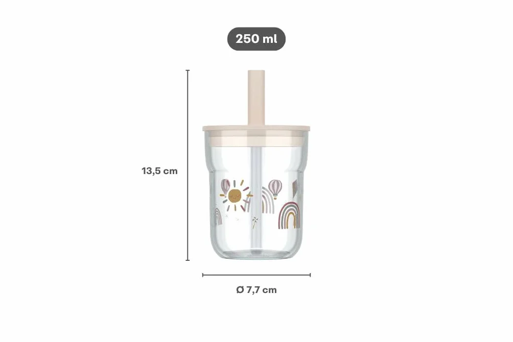 Mepal - Kubek dla dzieci ze słomką Mio Little Dutch - od 9 miesięcy - nadaje się do mycia w zmywarce - nie zawiera BPA - 250 ml - Little Farm