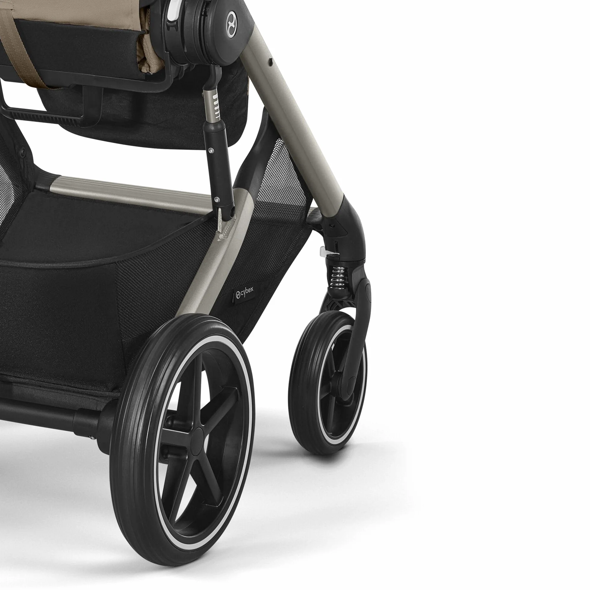 CYBEX Gold Wózek Dziecięcy Balios S Lux, Ergonomiczna Pozycja Leżenia, System Pasów Obsługiwany Jedną Ręką, Od Urodzenia Do 22 Kg (Ok. 4 Lata), Moon Black
