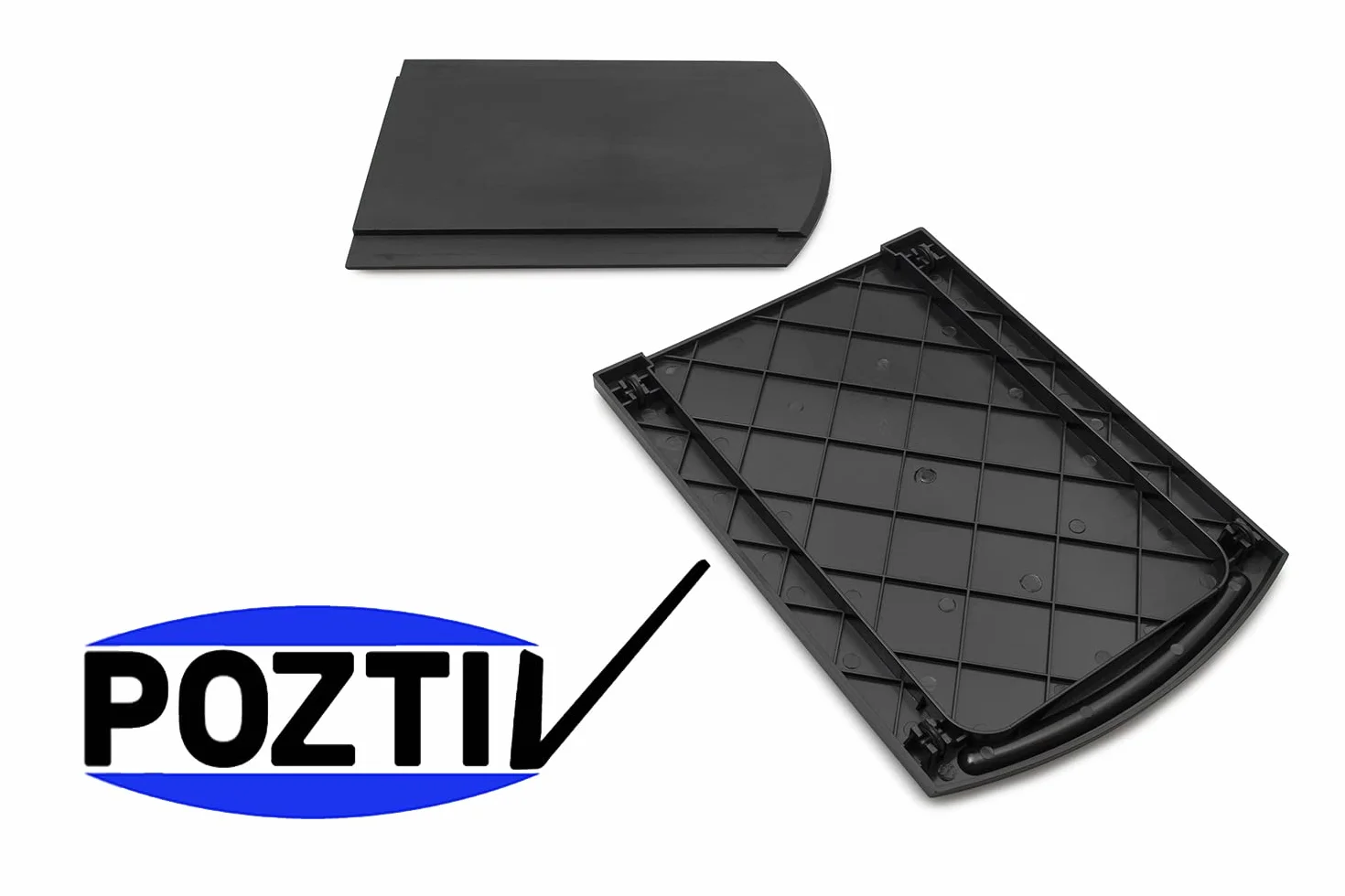 Przesuwany pojemnik na blat kuchenny, 2 sztuki, plastikowy, czarny, do przechowywania na blacie, do blendera, tostera, urządzeń kuchennych, nadaje się do mycia w zmywarce, w komplecie ze