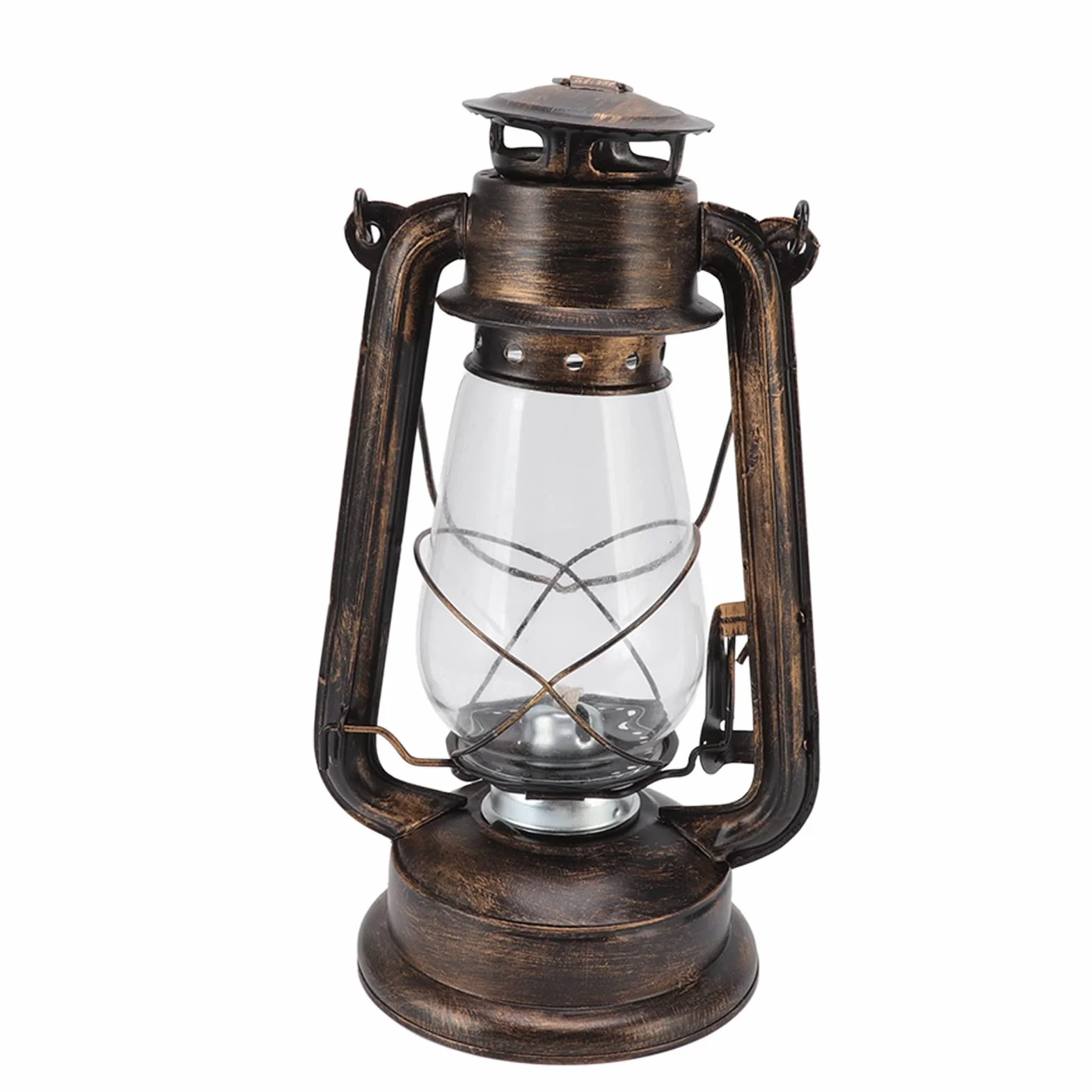 Vintage metalowa olejowa burza latarnia palenie huragan latarnia retro lampy naftowe na kemping piesze wycieczki dekoracja patio