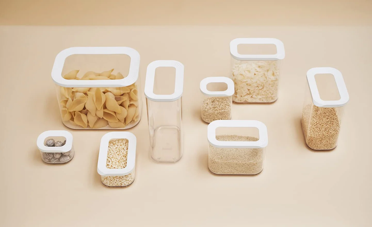 Mepal Pojemniki do Przechowywania Żywności, 4 Elementy, Pojemniki na Żywność, Organizery, do Układania w Stos, Hermetyczne, 2 X 1000 Ml, 1 X 1500 Ml i 1 X 425 Ml, Kolor Biały