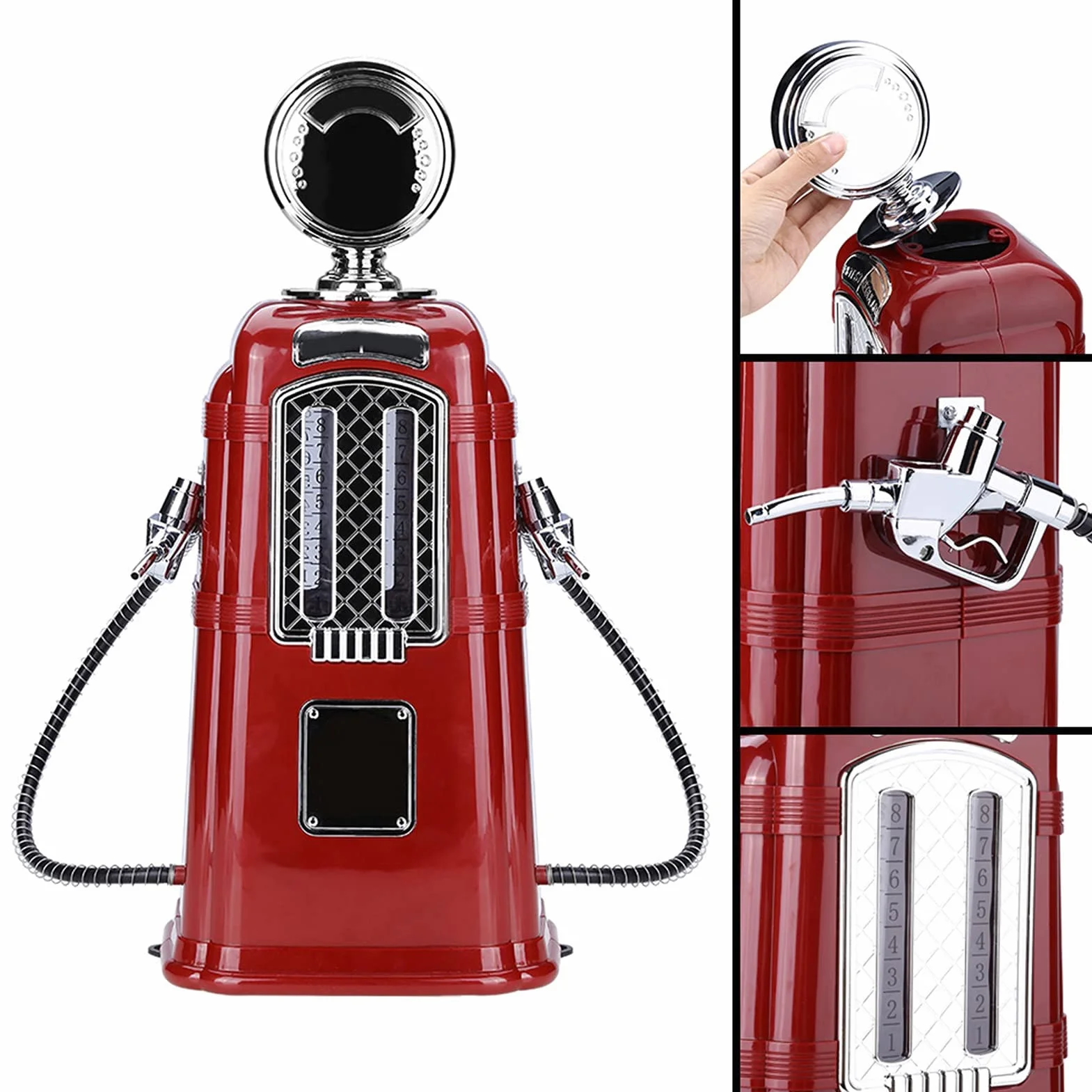 Dozownik piwa Podwójna pompa do napojów wina Alkohol Alkohol Dozownik piwa Akcesoria barowe 1000cc(Red)