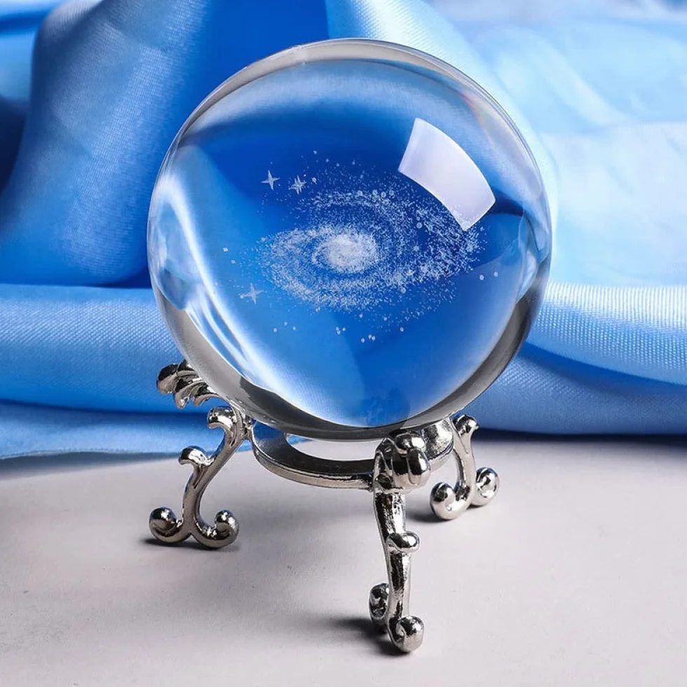 60/70/80MM średnica Globe Galaxy miniatury kryształowa kula 3d grawerowane szkło kwarcowe kula kula akcesoria do dekoracji domu, tylko piłka, 60mm