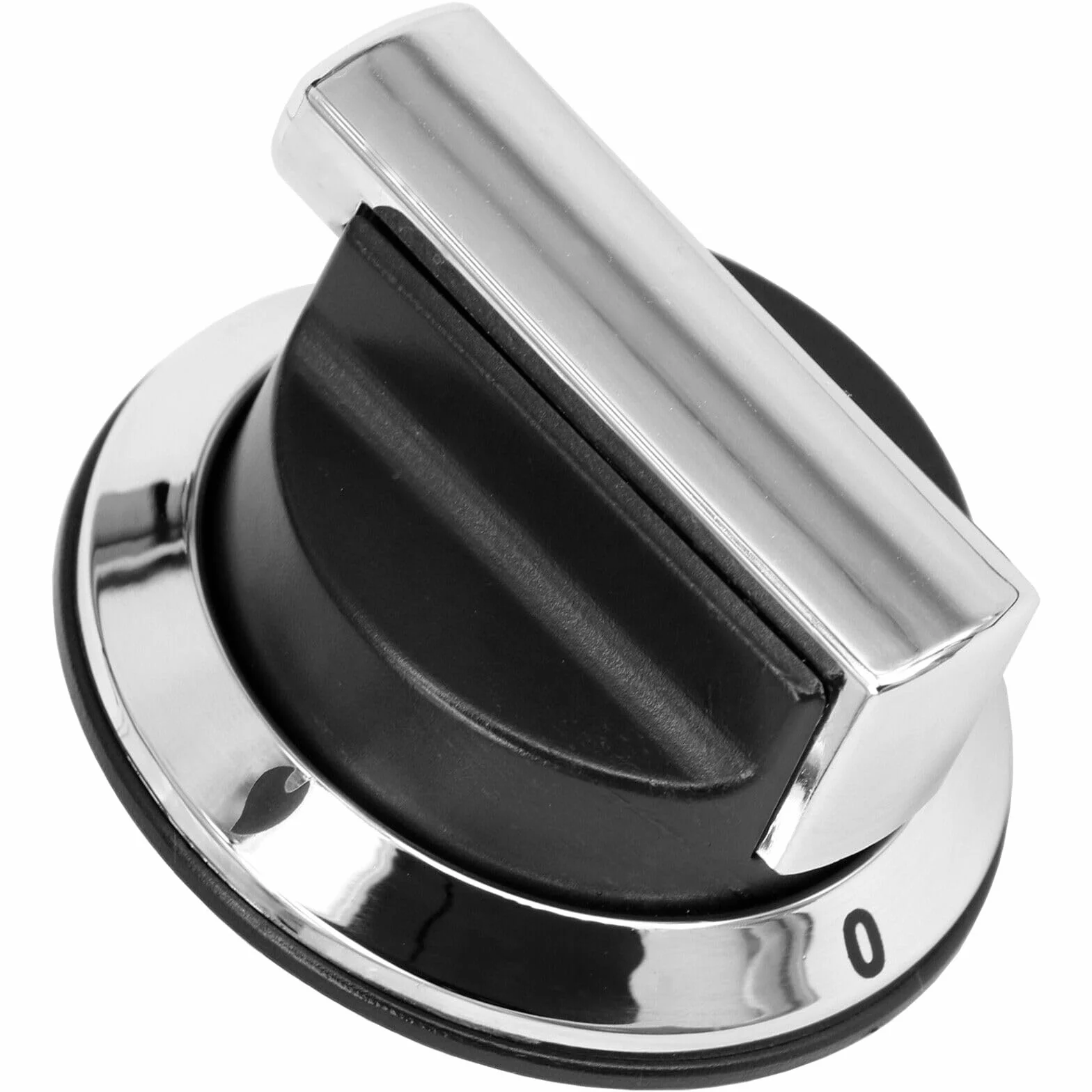 Spares2go Przełącznik pokrętła sterującego, kompatybilny z Rangemaster 90, 100, 110 DF, Elite, profesjonalny piekarnik (2 gałki, czarny/chrom)