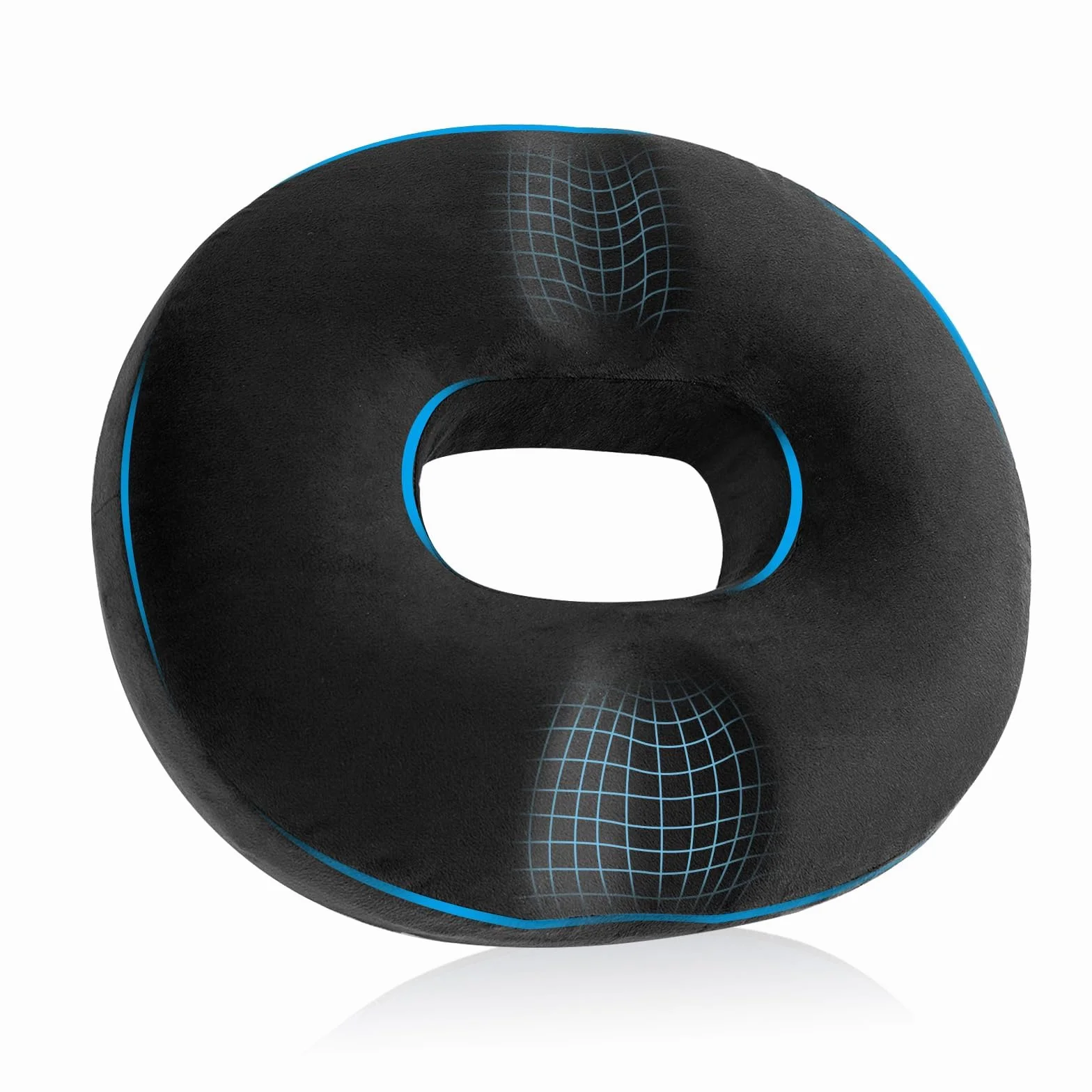 HOMCA Poduszka do siedzenia na hemoroidy, ortopedyczna, donut z pianki memory, ergonomiczna poduszka do siedzenia na wózkach inwalidzkich, samochody i krzesła biurowe, 45x40x9cm