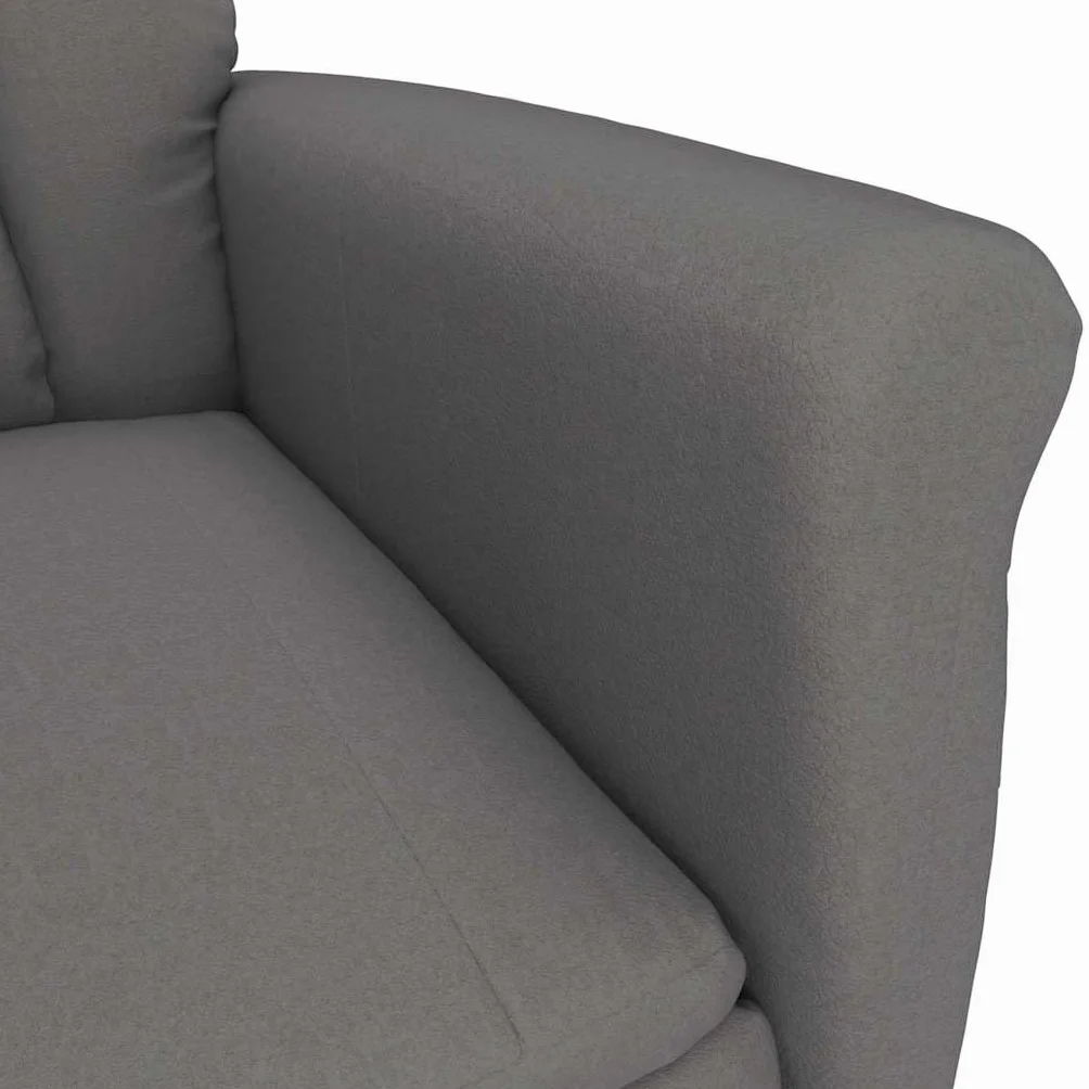 Fotel ciemnoszary, 96,5 x 70,5 x 95 cm, z mikrofibry, odchylany, ergonomiczny, do salonu, sypialni, fotel do czytania, wygodne siedzisko