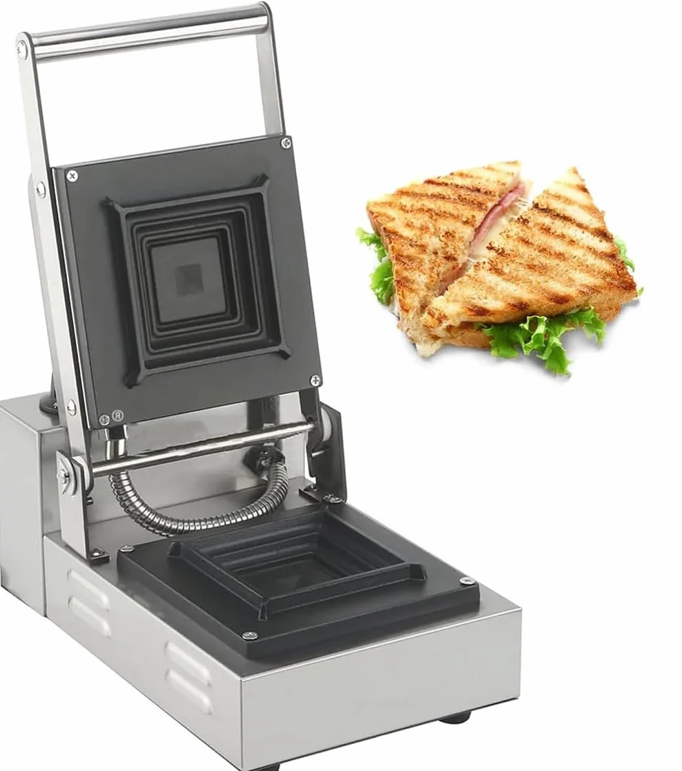 Zdrowy grill z prasą do panini i tosterem do kanapek Toster ze stali nierdzewnej | 50°C-300°C Temperatura | Do gotowania warzyw/mięsa/naleśników