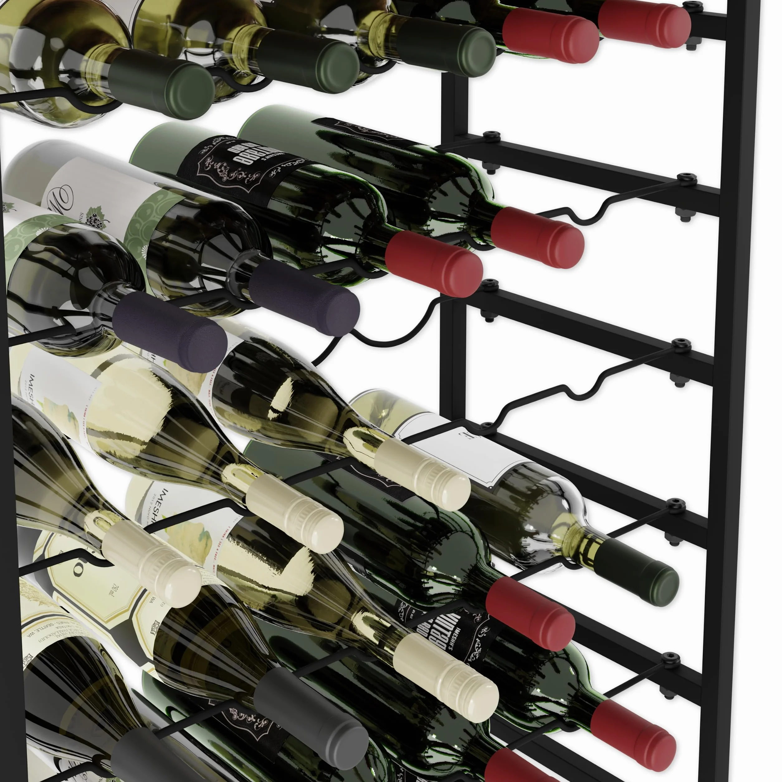 Lenmar, regał na wino z metalu, do 30 butelek, wytrzymałe przechowywanie (LOFT 2-30)