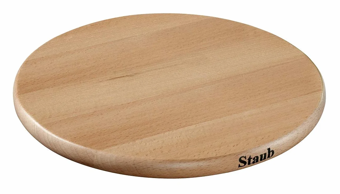STAUB Drewniana Podkładka Magnetyczna, okrągła, 23 cm, do wszystkich magnetycznych garnków i patelni, buk